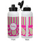 Pink & Green Paisley and Stripes Aluminum Water Bottle - White APPROVAL