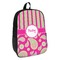 Pink & Green Paisley and Stripes Kids Backpack (Personalized)