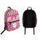 Pink & Green Paisley and Stripes Backpack front and back - Apvl