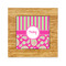 Pink & Green Paisley and Stripes Bamboo Trivet with Ceramic Tile Insert (Personalized)