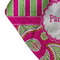 Pink & Green Paisley and Stripes Bandana Detail