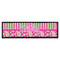 Pink & Green Paisley and Stripes Bar Mat - Large - FRONT