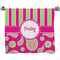 Pink & Green Paisley and Stripes Bath Towel (Personalized)
