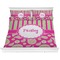 Pink & Green Paisley and Stripes Comforter Set - King (Personalized)
