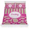 Pink & Green Paisley and Stripes Comforter Set - Full / Queen (Personalized)