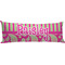 Pink & Green Paisley and Stripes Body Pillow Case (Personalized)