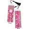 Pink & Green Paisley and Stripes Bookmark with tassel - Front and Back