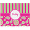 Pink & Green Paisley and Stripes Burlap Placemat