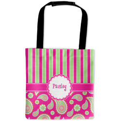 Pink & Green Paisley and Stripes Auto Back Seat Organizer Bag (Personalized)