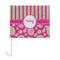 Pink & Green Paisley and Stripes Car Flag - Large - FRONT