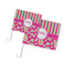 Pink & Green Paisley and Stripes Car Flags - PARENT MAIN (both sizes)