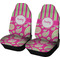 Pink & Green Paisley and Stripes Car Seat Covers (Set of Two) (Personalized)