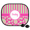 Pink & Green Paisley and Stripes Car Side Window Sun Shade (Personalized)