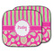 Pink & Green Paisley and Stripes Car Sun Shade - Two Piece (Personalized)