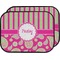Pink & Green Paisley and Stripes Car Floor Mats (Back Seat) (Personalized)