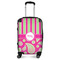 Pink & Green Paisley and Stripes Suitcase - 20" Carry On (Personalized)