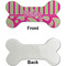 Pink & Green Paisley and Stripes Ceramic Flat Ornament - Bone Front & Back Single Print (APPROVAL)