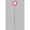 Pink & Green Paisley and Stripes Clear Plastic 7" Stir Stick - Round - Single Stick