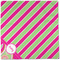 Pink & Green Paisley and Stripes Cloth Napkins - Personalized Dinner (Full Open)