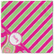 Pink & Green Paisley and Stripes Cloth Napkins - Personalized Lunch (Single Full Open)