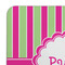 Pink & Green Paisley and Stripes Coaster Set - DETAIL