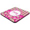 Pink & Green Paisley and Stripes Coaster Set - FLAT (one)