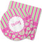 Pink & Green Paisley and Stripes Coasters Rubber Back - Main