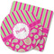 Pink & Green Paisley and Stripes Rubber Backed Coaster (Personalized)