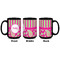 Pink & Green Paisley and Stripes Coffee Mug - 15 oz - Black APPROVAL
