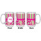 Pink & Green Paisley and Stripes Coffee Mug - 15 oz - White APPROVAL