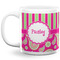 Pink & Green Paisley and Stripes Coffee Mug - 20 oz - White