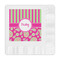Pink & Green Paisley and Stripes Embossed Decorative Napkins (Personalized)