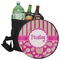 Pink & Green Paisley and Stripes Collapsible Cooler & Seat (Personalized)