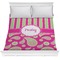Pink & Green Paisley and Stripes Comforter (Queen)