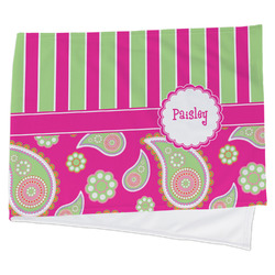 Pink & Green Paisley and Stripes Cooling Towel (Personalized)