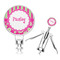 Pink & Green Paisley and Stripes Corkscrew (Personalized)