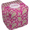 Pink & Green Paisley and Stripes Cube Pouf Ottoman (Personalized)