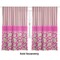 Pink & Green Paisley and Stripes Curtains