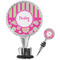 Pink & Green Paisley and Stripes Custom Bottle Stopper (main and full view)