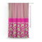 Pink & Green Paisley and Stripes Custom Curtain With Window and Rod