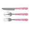 Pink & Green Paisley and Stripes Cutlery Set (Personalized)
