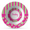 Pink & Green Paisley and Stripes Microwave & Dishwasher Safe CP Plastic Bowl - Main