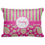 Pink & Green Paisley and Stripes Decorative Baby Pillowcase - 16"x12" (Personalized)