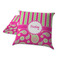 Pink & Green Paisley and Stripes Decorative Pillow Case - TWO