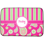 Pink & Green Paisley and Stripes Dish Drying Mat (Personalized)