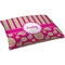 Pink & Green Paisley and Stripes Dog Bed - Large