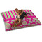 Pink & Green Paisley and Stripes Dog Bed - Small LIFESTYLE
