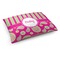 Pink & Green Paisley and Stripes Dog Bed - Medium w/ Name or Text