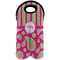 Pink & Green Paisley and Stripes Double Wine Tote - Front (new)