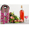 Pink & Green Paisley and Stripes Double Wine Tote - LIFESTYLE (new)
